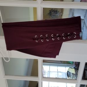 New Sexy WIne Grommet Leggings Substantial Weight